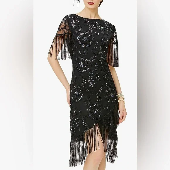 Babeyond Dresses | 1920s Great Gatsby Flapper Dress Xl | Color: Black | Size: Xl | Lulitoscloset's Closet